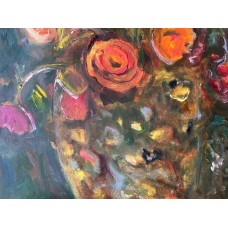 Whispers of the Garden  original oil painting  on canvas 60*80 см by Ukrainian artist Marina Stognieva